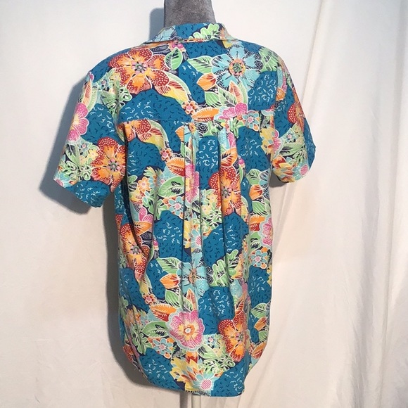 🌼Vintage 80’s🌼 Basic Essentials floral camp shirt size small - Picture 5 of 11